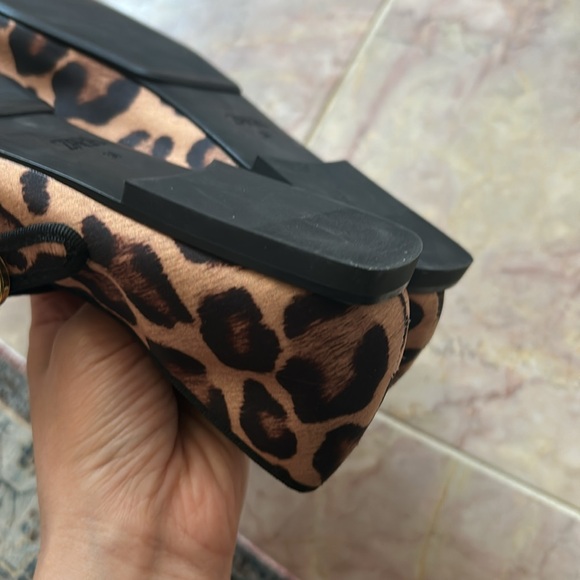 Zara Leopard Animal Print Mary Jane Flats Casual Square Toe Size 38 - Picture 10 of 16